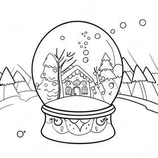 Snowglobe Coloring Pages