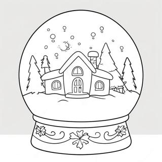 Snowglobe Winter Wonderland Coloring Page 5002-4012