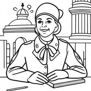 Juliette Gordon Low With Girl Scouts Coloring Page 50035-41730