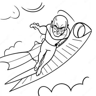 Green Goblin Flying On A Glider Coloring Page 50045-41735