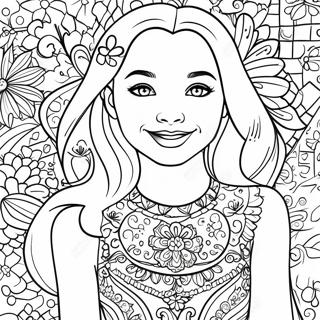 Dove Cameron In A Sparkling Dress Coloring Page 50055-41752