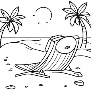 Sunny Beach Reading Coloring Page 50065-41757