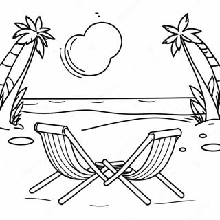 Sunny Beach Reading Coloring Page 50065-41759