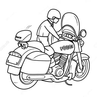 Police Motorcycle Coloring Page 50084-41762