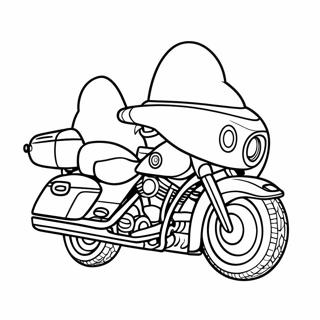 Police Motorcycle Coloring Page 50084-41763