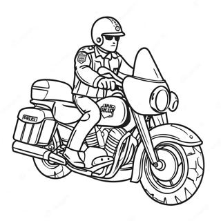 Police Motorcycle Coloring Page 50084-41764