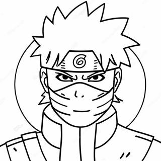 Kakashi Hatake With Sharingan Coloring Page 50105-41786