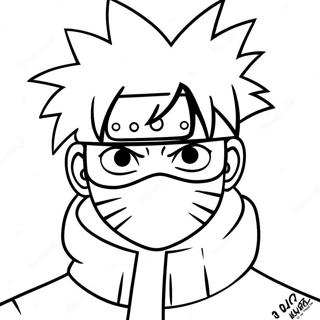 Kakashi Hatake With Sharingan Coloring Page 50105-41787