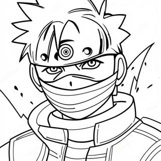 Kakashi Hatake With Sharingan Coloring Page 50105-41788