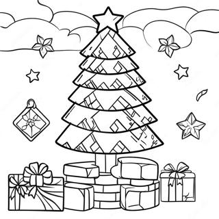 Minecraft Christmas Tree Coloring Page 50114-41784