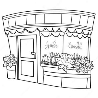 Flower Shop Coloring Pages