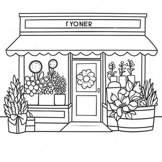 Flower Shop Coloring Page 50124-41795