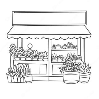 Flower Shop Coloring Page 50124-41796