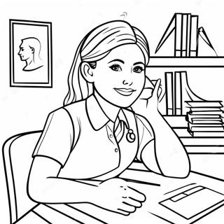 School Counselor Coloring Page 50134-41806