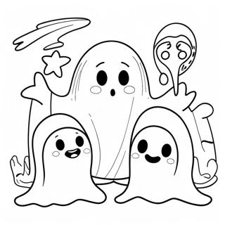 Sad Ghost Club Coloring Pages