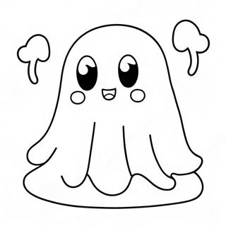 Cute Sad Ghost Club Coloring Page 50165-41833