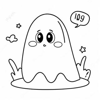 Cute Sad Ghost Club Coloring Page 50165-41834