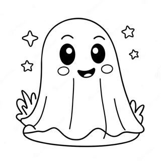 Cute Sad Ghost Club Coloring Page 50165-41836