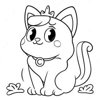 Princess Peach Cat Coloring Pages