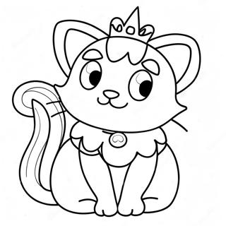 Princess Peach Cat Coloring Page 50174-41846