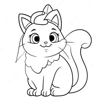 Princess Peach Cat Coloring Page 50174-41847