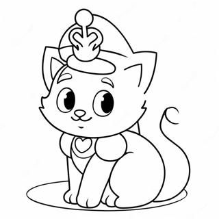 Adventurous Princess Peach Cat Coloring Page 50175-41856