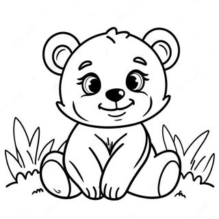 Cute Black Bear Cub Coloring Page 50185-41841