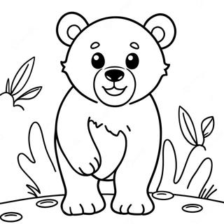 Cute Black Bear Cub Coloring Page 50185-41842