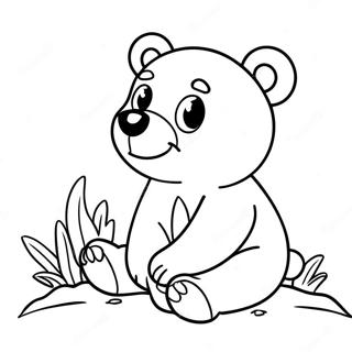 Cute Black Bear Cub Coloring Page 50185-41843