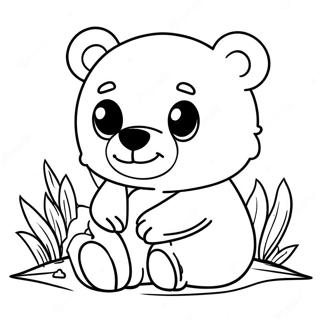 Cute Black Bear Cub Coloring Page 50185-41844