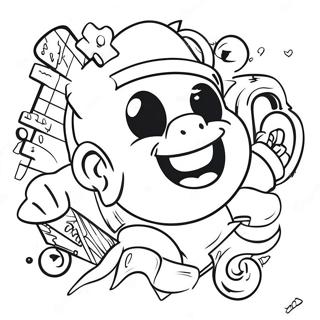 Hip Hop Graffiti Coloring Page 50194-41850