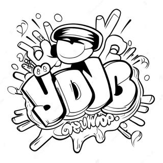 Hip Hop Graffiti Coloring Page 50194-41852