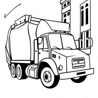 Garbage Truck Coloring Page 501-398