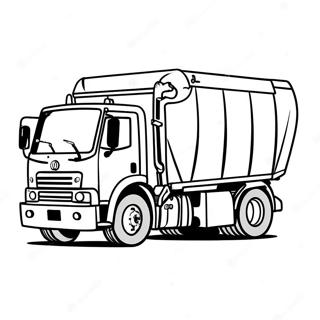 Garbage Truck Coloring Page 501-400