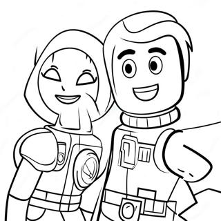 Emmet And Wyldstyle Adventure Coloring Page 50205-41863