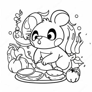 Colorful Disney Lunar New Year Feast Coloring Page 50215-41866