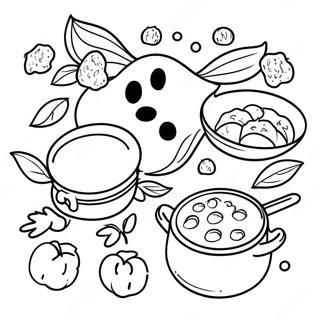 Colorful Disney Lunar New Year Feast Coloring Page 50215-41868