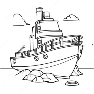 Lego Boat Coloring Page 50224-41883