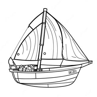 Colorful Lego Sailboat Coloring Page 50225-41878