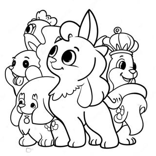 Adventurous Palace Pets Coloring Page 5023-4029