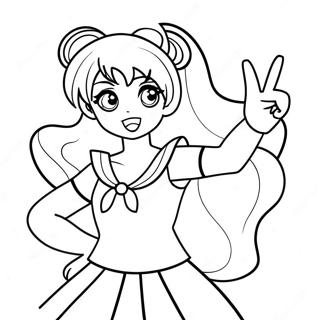 Sailor Venus In Action Coloring Page 50265-41906