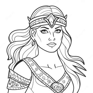 Warrior Princess Coloring Page 50274-41918