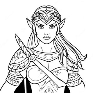 Warrior Princess Coloring Page 50274-41919