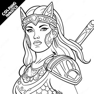 Warrior Princess Coloring Page 50274-41920