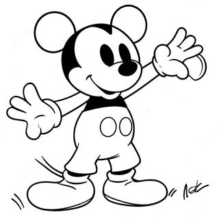 Mickey Mouse In A Fun Pose Coloring Page 50295-41944