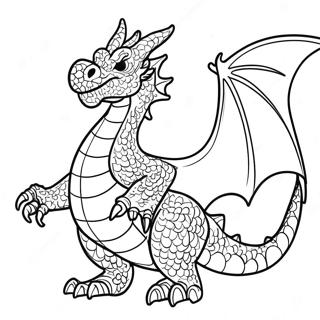 Majestic Fire Breathing Dragon Coloring Page 50305-41949