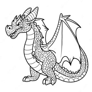 Majestic Fire Breathing Dragon Coloring Page 50305-41951