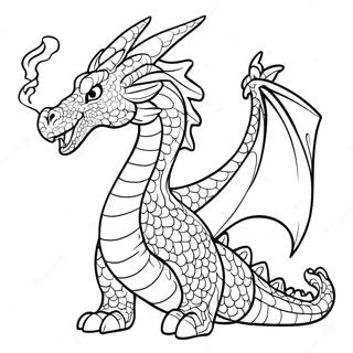 Majestic Fire Breathing Dragon Coloring Page 50305-41952