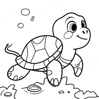 Cute Sea Turtle From Finding Nemo Coloring Page 50325-41961