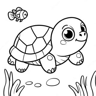 Cute Sea Turtle From Finding Nemo Coloring Page 50325-41963